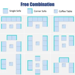 Costway 7PCS Patio Rattan Furniture Set Sectional Sofa Garden Black Cushion 13 Costway 7PCS Patio Rattan Furniture Set Sectional Sofa Garden Black Cushion -Deals Patio Elegance Store GUEST 1e74daa4 73b3 40dc bd81 90c58a4ffd39