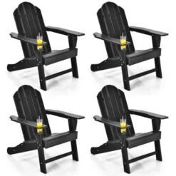 Costway 4PCS Patio Adirondack Chair Weather Resistant Garden Deck W/Cup Holder WhiteBlackGreyTurquoise 16 Costway 4PCS Patio Adirondack Chair Weather Resistant Garden Deck W/Cup Holder WhiteBlackGreyTurquoise -Deals Patio Elegance Store GUEST 1ed0163f 3b07 4f5c bdec 804154551dea