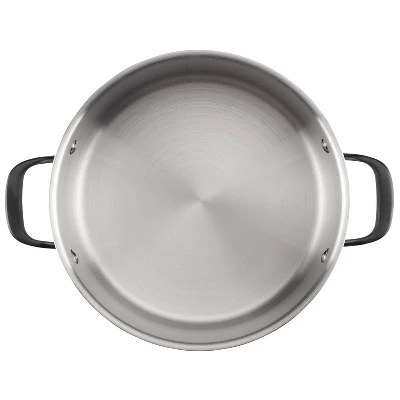 KitchenAid 5-Ply Clad Stainless Steel 8qt Stockpot With Lid 12 KitchenAid 5-Ply Clad Stainless Steel 8qt Stockpot With Lid - Image 12