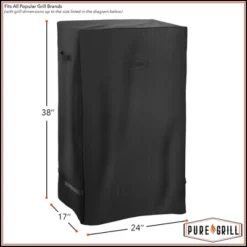 Pure Grill 40-inch Smoker BBQ Grill Cover For Electric Vertical Smokers, Universal Fit Cover - 24" X 17" X 38" -Deals Patio Elegance Store GUEST 1ef1a50d e866 4db2 ab04 c0a0a01ff84d