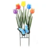 Home & Garden 43.0" Tulip W/Butterfly Stake Yard Decor Direct Designs International - Decorative Garden Stakes