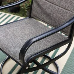 5pc Patio Set With Square Table & Steel 360 Swivel Sling Arm Chairs - Captiva Designs -Deals Patio Elegance Store GUEST 214f5fd0 10fb 4e8f 8486 e56e7993204e