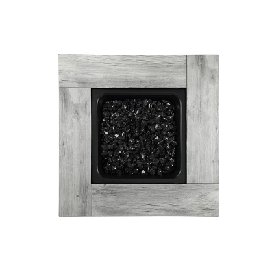 Endless Summer The Mason 30" Square LP Gas Fire Pit With Faux Wood Cement Resin Mantel Black 3 Endless Summer The Mason 30" Square LP Gas Fire Pit With Faux Wood Cement Resin Mantel Black - Image 3