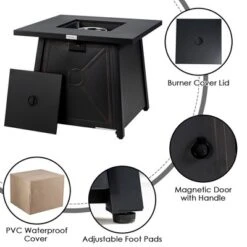 Costway 9PCS Patio Rattan Furniture Set Fire Pit Space-saving W/ Cushion Cover -Deals Patio Elegance Store GUEST 243dd35c 27ef 4d92 b6a7 ec547716d87f