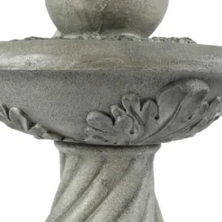 LuxenHome Gray Resin Cherub Birdbath Outdoor Fountain -Deals Patio Elegance Store GUEST 243fe993 0937 499c b1ab 97076a36e05e