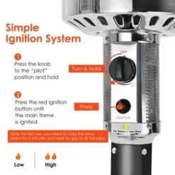 Costway 48000 BTU Propane Patio Heater Standing LP Gas Steel W/ Wheels Black 12 Costway 48000 BTU Propane Patio Heater Standing LP Gas Steel W/ Wheels Black -Deals Patio Elegance Store GUEST 254c108c 8182 48f7 9dcf d2304662a8a6