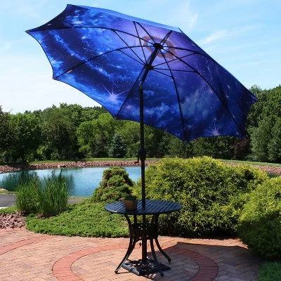 Sunnydaze Decor Sunnydaze Outdoor Aluminum Inside Out Patio Umbrella With Push Button Tilt And Crank - 9' 3 Sunnydaze Decor Sunnydaze Outdoor Aluminum Inside Out Patio Umbrella With Push Button Tilt And Crank - 9' - Image 3