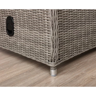 Monaco Outdoor 2 Seat Reclining Bench - Gray - Alaterre Furniture 7 Monaco Outdoor 2 Seat Reclining Bench - Gray - Alaterre Furniture - Image 7