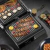 Costway Electric Panini Press Grill 1200W Sandwich Maker With Independent Temperature Control & Removable Drip Tray