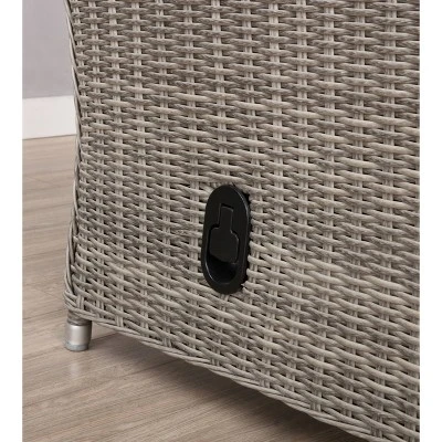 Monaco Outdoor 2 Seat Reclining Bench - Gray - Alaterre Furniture 6 Monaco Outdoor 2 Seat Reclining Bench - Gray - Alaterre Furniture - Image 6