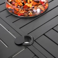 5pc Outdoor Dining Set With Swivel Chairs With Cushions & Round Metal Table With Umbrella Hole - Black - Captiva Designs 12 5pc Outdoor Dining Set With Swivel Chairs With Cushions & Round Metal Table With Umbrella Hole - Black - Captiva Designs -Deals Patio Elegance Store GUEST 29c967b5 ebb1 4afe ac9c dafc938f8330 1