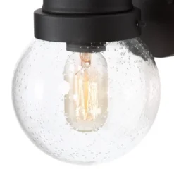 11" Metal/Glass Globe Outdoor Wall Lamp Black - LNC -Deals Patio Elegance Store GUEST 2a83baf3 b20c 4afb b1ee 0cda4bc6b276