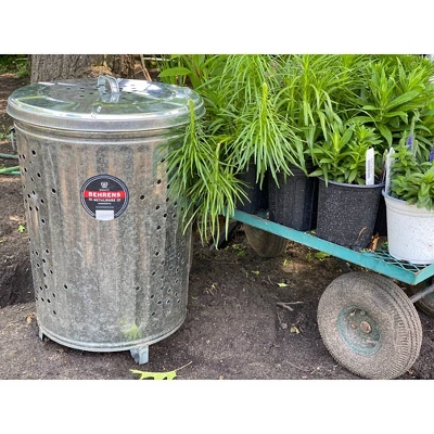 Behrens 20gal Galvanized Steel Composter Can With Lid 4 Behrens 20gal Galvanized Steel Composter Can With Lid - Image 4