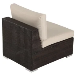 Santa Rosa 5pc Wicker Patio Seating Sectional Set With Cushions - Multi Brown With Beige Cushions - Christopher Knight Home -Deals Patio Elegance Store GUEST 2b56ff86 680b 4eef 94fa 365e35d534a8