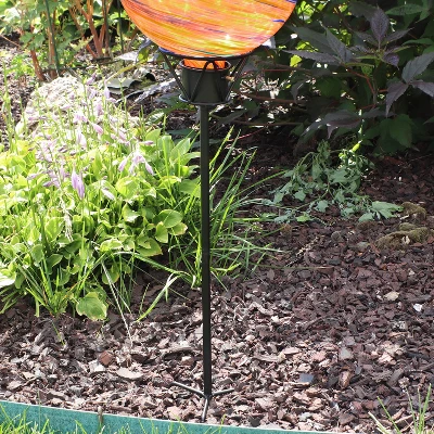 Sunnydaze Decor Sunnydaze Outdoor In-Ground Steel Gazing Globe Stand - 24" - Black 1 Sunnydaze Decor Sunnydaze Outdoor In-Ground Steel Gazing Globe Stand - 24" - Black