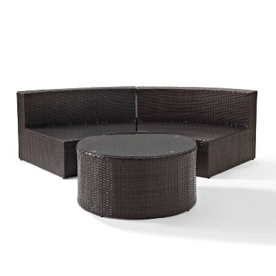 Catalina 2pc Outdoor Wicker Sectional Set - Sand - Crosley 10 Catalina 2pc Outdoor Wicker Sectional Set - Sand - Crosley - Image 10