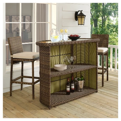 Bradenton Outdoor Wicker Bar - Crosley 3 Bradenton Outdoor Wicker Bar - Crosley - Image 3