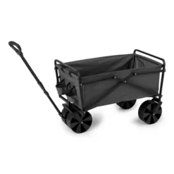 Seina Heavy Duty Steel Collapsible Folding Outdoor Portable Utility Cart Wagon With All Terrain Plastic Wheels And 150 Pound Capacity, Blue/Gray -Deals Patio Elegance Store GUEST 2cce0462 d385 4628 bd63 3eecd7c8422a