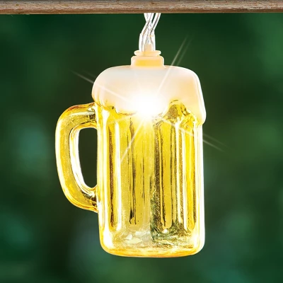Collections Etc Battery-Operated Foam-Topped Beer Mug String Lights - 10 Ft 2 Collections Etc Battery-Operated Foam-Topped Beer Mug String Lights - 10 Ft - Image 2