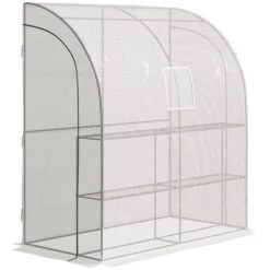 Outsunny 7' X 3' X 7' Outdoor Walk-In Greenhouse, Plant Nursery With Roll-up Windows, PE Cover, And 3 Wire Shelves -Deals Patio Elegance Store GUEST 2fbe0a32 0494 49f1 bb59 22a15e551741