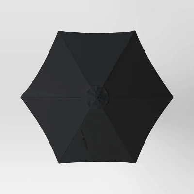 9'x9' Patio Market Umbrella - Black Pole - Room Essentials™ 4 9'x9' Patio Market Umbrella - Black Pole - Room Essentials™ - Image 4