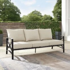 Kaplan Outdoor Metal Sofa Oil Rubbed Bronze With Cushions - Crosley 17 Kaplan Outdoor Metal Sofa Oil Rubbed Bronze With Cushions - Crosley -Deals Patio Elegance Store GUEST 31cecb1c dc96 42e1 84c7 912e35178795