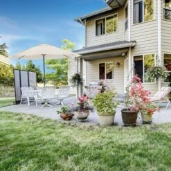 Nature Spring Patio Umbrella With Easy Hand Crank - 9', Tan -Deals Patio Elegance Store GUEST 3262e85c f5a3 4e1c ae41 b083c032e889