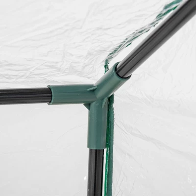 Outsunny Outdoor 3.9' X 2' X 2' Portable Mini Greenhouse, Small Greenhouse With PVC Cover, Roll-up Zippered Windows For Indoor, Outdoor Garden, Clear 4 Outsunny Outdoor 3.9' X 2' X 2' Portable Mini Greenhouse, Small Greenhouse With PVC Cover, Roll-up Zippered Windows For Indoor, Outdoor Garden, Clear - Image 4