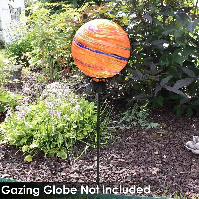 Sunnydaze Decor Sunnydaze Outdoor In-Ground Steel Gazing Globe Stand - 24" - Black 4 Sunnydaze Decor Sunnydaze Outdoor In-Ground Steel Gazing Globe Stand - 24" - Black - Image 4