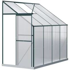 Outsunny Walk-In Garden Greenhouse Aluminum Polycarbonate With Roof Vent For Plants Herbs Vegetables -Deals Patio Elegance Store GUEST 348b6de8 e6e7 4254 b85b 7dadca81d629
