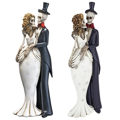 Design Toscano Skeleton Bride & Groom Statues: Set Of Two 1 Design Toscano Skeleton Bride & Groom Statues: Set Of Two
