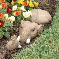 Design Toscano In For A Swim Elephant Lawn Sculpture - Multicolored