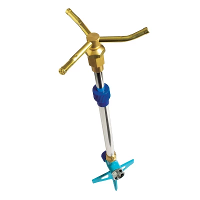 Aqua Joe AJ-ISTAS 3-Arm Brass Rotary 360-Degree Telescoping Sprinkler | Telescoping | 1390 Sq Ft Max Coverage 2 Aqua Joe AJ-ISTAS 3-Arm Brass Rotary 360-Degree Telescoping Sprinkler | Telescoping | 1390 Sq Ft Max Coverage - Image 2