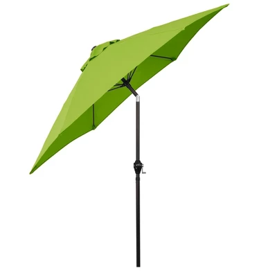 9' X 9' Aluminum Market Patio Umbrella With Crank Lift And Push Button Tilt Lime Green - Astella 1 9' X 9' Aluminum Market Patio Umbrella With Crank Lift And Push Button Tilt Lime Green - Astella