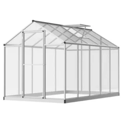 Outsunny Walk-In Polycarbonate Greenhouse With Roof Vent For Ventilation & Rain Gutter, Hobby Greenhouse For Winter -Deals Patio Elegance Store GUEST 37c62358 abcd 44bd baf9 3b5fe3d452a4