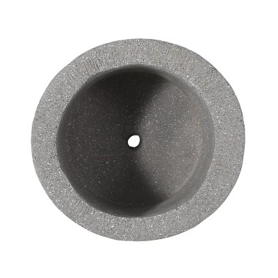 Christopher Knight Home 10" Wide Poulan Concrete Outdoor Novelty Polynesian Planter Stone Gray 4 Christopher Knight Home 10" Wide Poulan Concrete Outdoor Novelty Polynesian Planter Stone Gray - Image 4