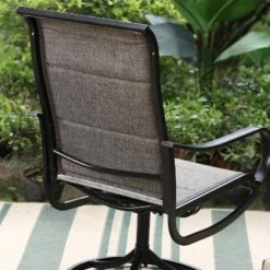 5pc Patio Set With Square Table & Steel 360 Swivel Sling Arm Chairs - Captiva Designs -Deals Patio Elegance Store GUEST 388be3b6 eb02 4c49 80f0 e89c8cdd8e9e