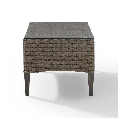 Rockport Outdoor Wicker Coffee Table - Crosley 3 Rockport Outdoor Wicker Coffee Table - Crosley - Image 3