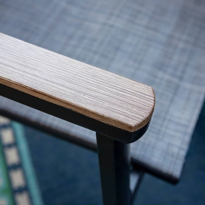 7pc Patio Set With Steel Table & Lightweight Aluminum Frame Sling Chairs - Captiva Designs 6 7pc Patio Set With Steel Table & Lightweight Aluminum Frame Sling Chairs - Captiva Designs - Image 6