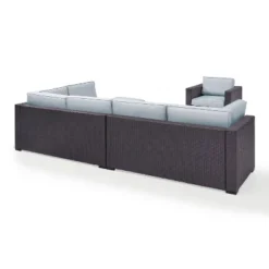 Biscayne 6pc Outdoor Wicker Sectional Set - Mist - Crosley -Deals Patio Elegance Store GUEST 39c17edf 514b 4021 a923 9d19ee29048c
