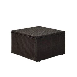 Palm Harbor Outdoor Wicker Ottoman - Sand - Crosley -Deals Patio Elegance Store GUEST 39ec9ef6 ebae 46ae 9ccc 56fd79ee404b