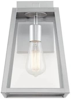 John Timberland Arrington Modern Outdoor Wall Light Fixtures Set Of 2 Silver Metal 13" Clear Glass For Post Exterior Barn Deck House Porch Yard Posts -Deals Patio Elegance Store GUEST 3c9d6413 ae76 41ae 8198 70b9142ae534
