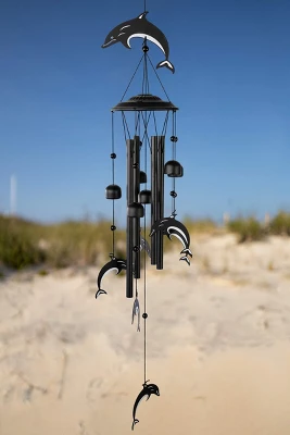 Dawhud Direct 35" H Dolphins Wind Chimes - Outdoor Decorations 2 Dawhud Direct 35" H Dolphins Wind Chimes - Outdoor Decorations - Image 2