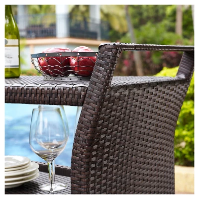 Crosley Palm Harbor Outdoor Wicker Bar Cart 4 Crosley Palm Harbor Outdoor Wicker Bar Cart - Image 4