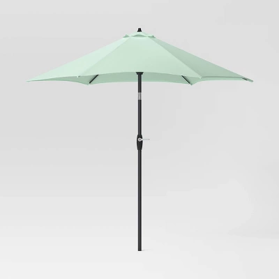 9'x9' Patio Market Umbrella - Black Pole - Room Essentials™ 8 9'x9' Patio Market Umbrella - Black Pole - Room Essentials™ - Image 8