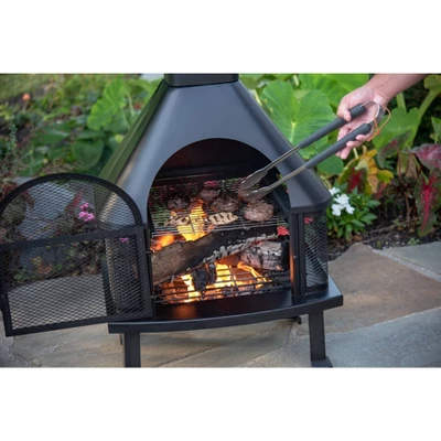 Endless Summer Wood Burning Outdoor Fire Pit With Chimney Black 3 Endless Summer Wood Burning Outdoor Fire Pit With Chimney Black - Image 3