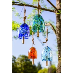 Evergreen Art Glass Speckle Turquoise Bell Chime -Deals Patio Elegance Store GUEST 3f1e5928 3914 4924 ab47 ff8efca0d4bf