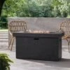 Custer Outdoor Rectangular Fire Pit - Gray - Christopher Knight Home