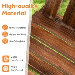 Costway 2 Person Adirondack Chair Kid Solid Wood Loveseat Backrest Arm Rest Patio Coffee/White 13 Costway 2 Person Adirondack Chair Kid Solid Wood Loveseat Backrest Arm Rest Patio Coffee/White -Deals Patio Elegance Store GUEST 3fa36c10 d1a1 43b4 a06d 867d6917fa7c