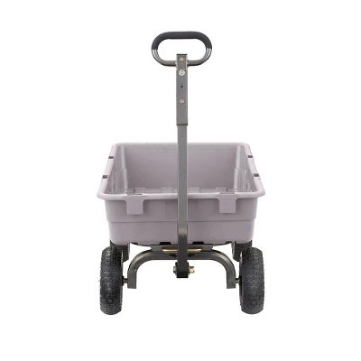 Gorilla Carts 800 Pound Capacity Heavy Duty Poly Yard Garden Steel Dump Utility Wheelbarrow Wagon Cart With 2 In 1 Towing ATV Handle, Gray 2 Gorilla Carts 800 Pound Capacity Heavy Duty Poly Yard Garden Steel Dump Utility Wheelbarrow Wagon Cart With 2 In 1 Towing ATV Handle, Gray - Image 2